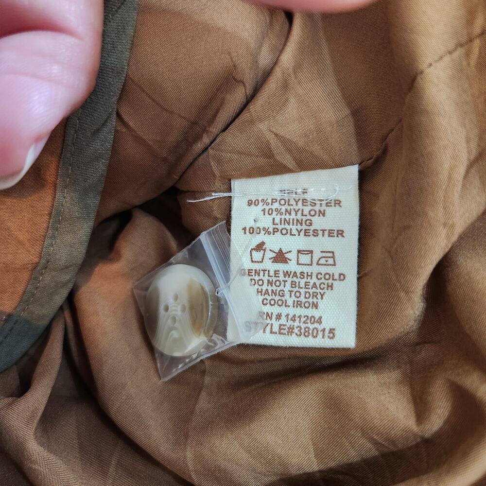 Hem & Thread Light Brown Quilted Cropped Jacket NWT Small Biker Equestrian - Picture 8 of 11
